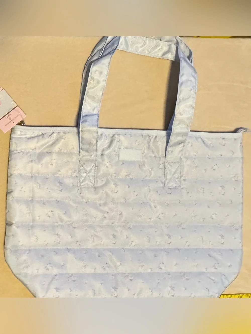 LoveShackFancy Powder Blue Quilted Tote